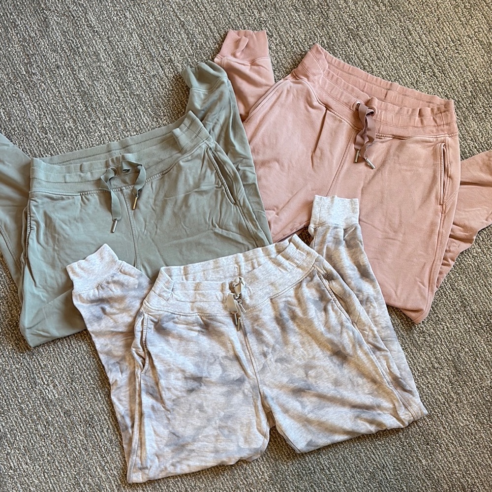 Cozy womens Sweatpants Set - Green, Pink, Gray